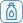 Reusable bottle and water-drop icon for safe hydration