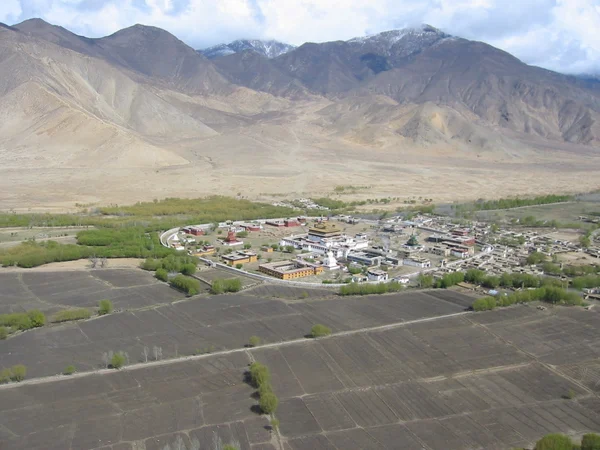 Samye Monastery architecture and courtyard in Tibet Samye Monastery architecture and courtyard in Tibet