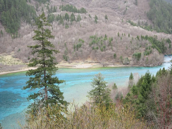 Five Color Lake in Jiuzhaigou in September Five Color Lake in Jiuzhaigou in September