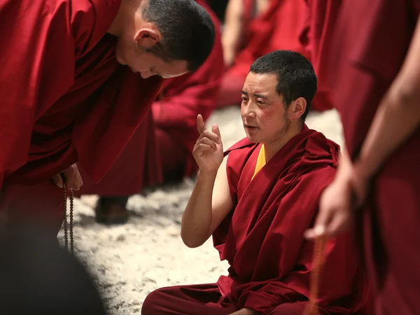 Tibetan Buddhist monks debating at Sera Monastery