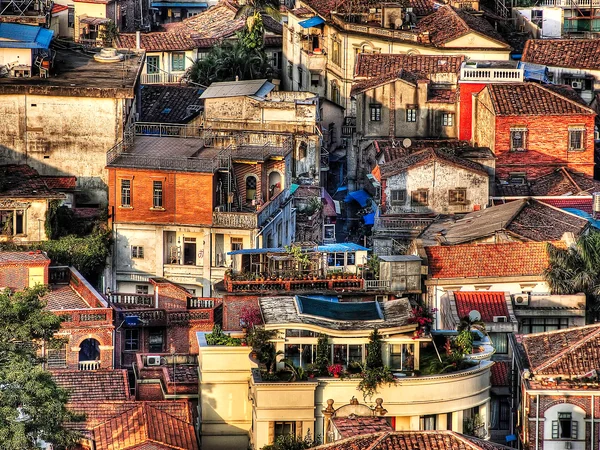 Dense historic houses in Gulangyu, Xiamen