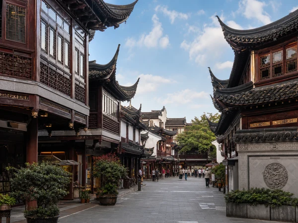 Traditional architecture in Shanghai’s Yuyuan old-city area
