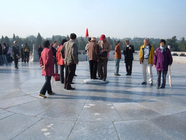 Visitors walking at the Temple of Heaven in Beijing