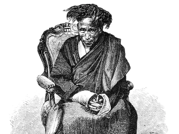 Historical photograph of a Tibetan lama-physician Historical photograph of a Tibetan lama-physician