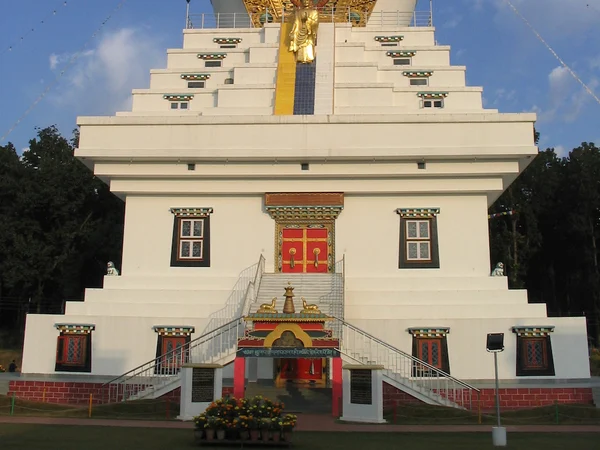 Tibetan monastery hall with traditional earth stone and timber construction Tibetan monastery hall with traditional earth stone and timber construction