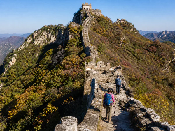 One Day Jiankou Great Wall Hiking Tour - hikers on Jiankou Great Wall