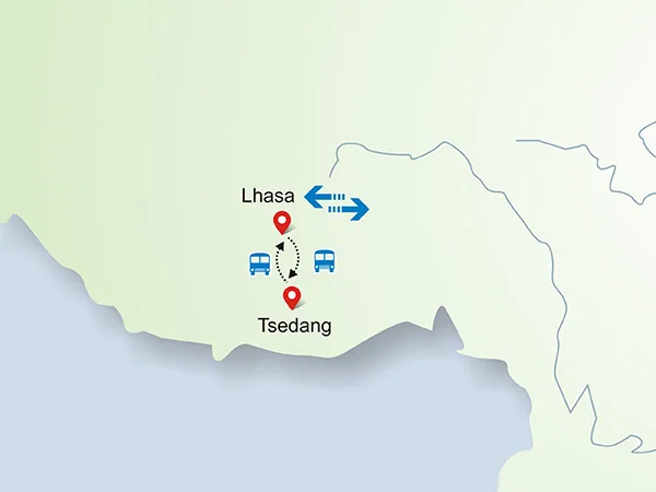 5 Days Cultural Tibet Tour tour map