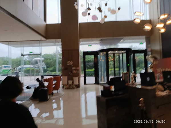 A hotel lobby in Chengdu, illustrating the practical checks to make before booking