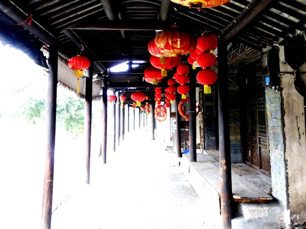 Covered waterside corridor and canal in Xitang
