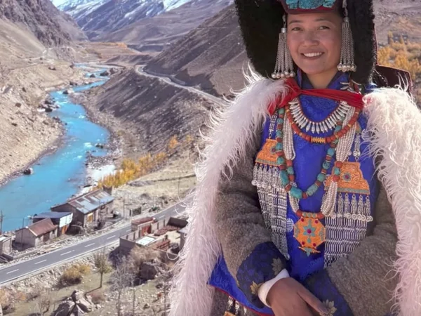 Ceremonial clothing and headdress from western Tibet