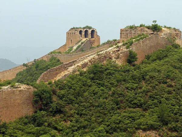 Weathered watchtower in the Wohushan Great Wall landscape Weathered watchtower in the Wohushan Great Wall landscape