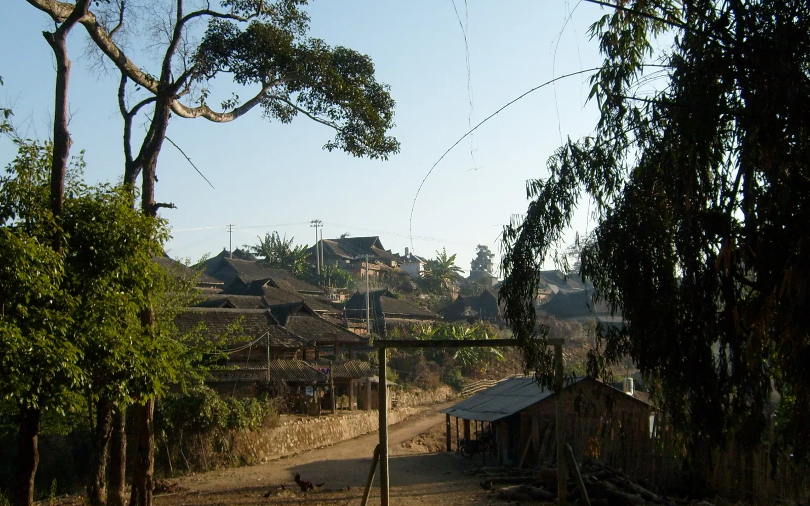 Traditional Dai village setting in Xishuangbanna