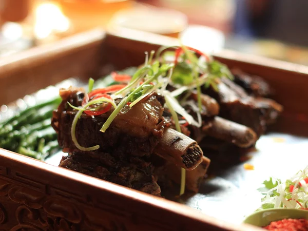 Yak meat and pickled vegetable dish in Tibet Yak meat and pickled vegetable dish in Tibet