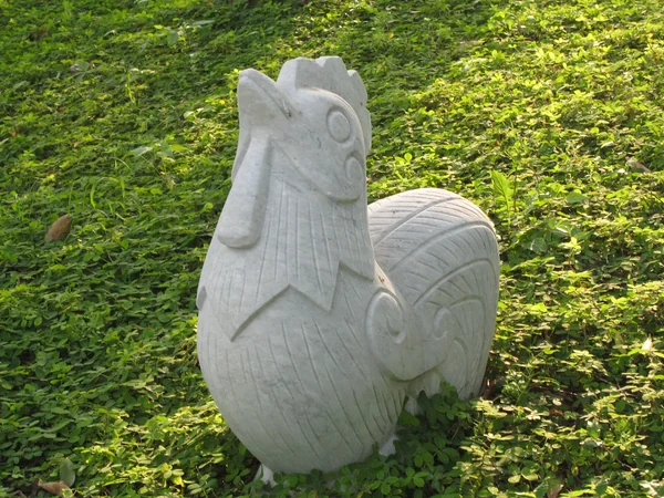Rooster sculpture representing the Chinese zodiac sign