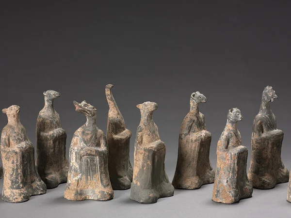A complete group of twelve Chinese zodiac animal sculptures in cycle order A complete group of twelve Chinese zodiac animal sculptures in cycle order