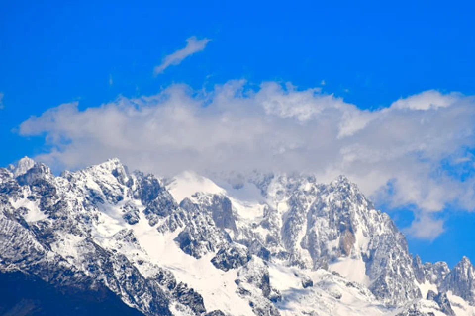Snow-covered peaks of Jade Dragon Snow Mountain