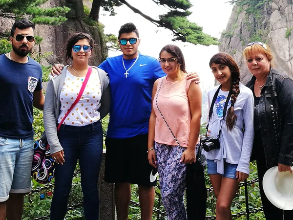 International residents traveling together in China
