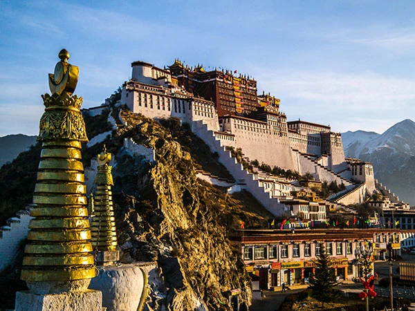 Potala Palace rising above Lhasa in Tibet