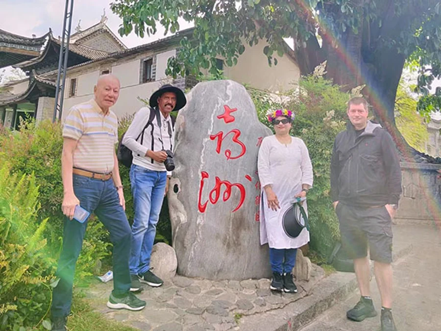 Travelers on a classic Yunnan tour in northwest Yunnan