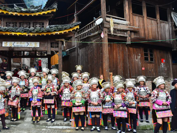 Traditional dress at the Guizhou Sisters' Meal Festival