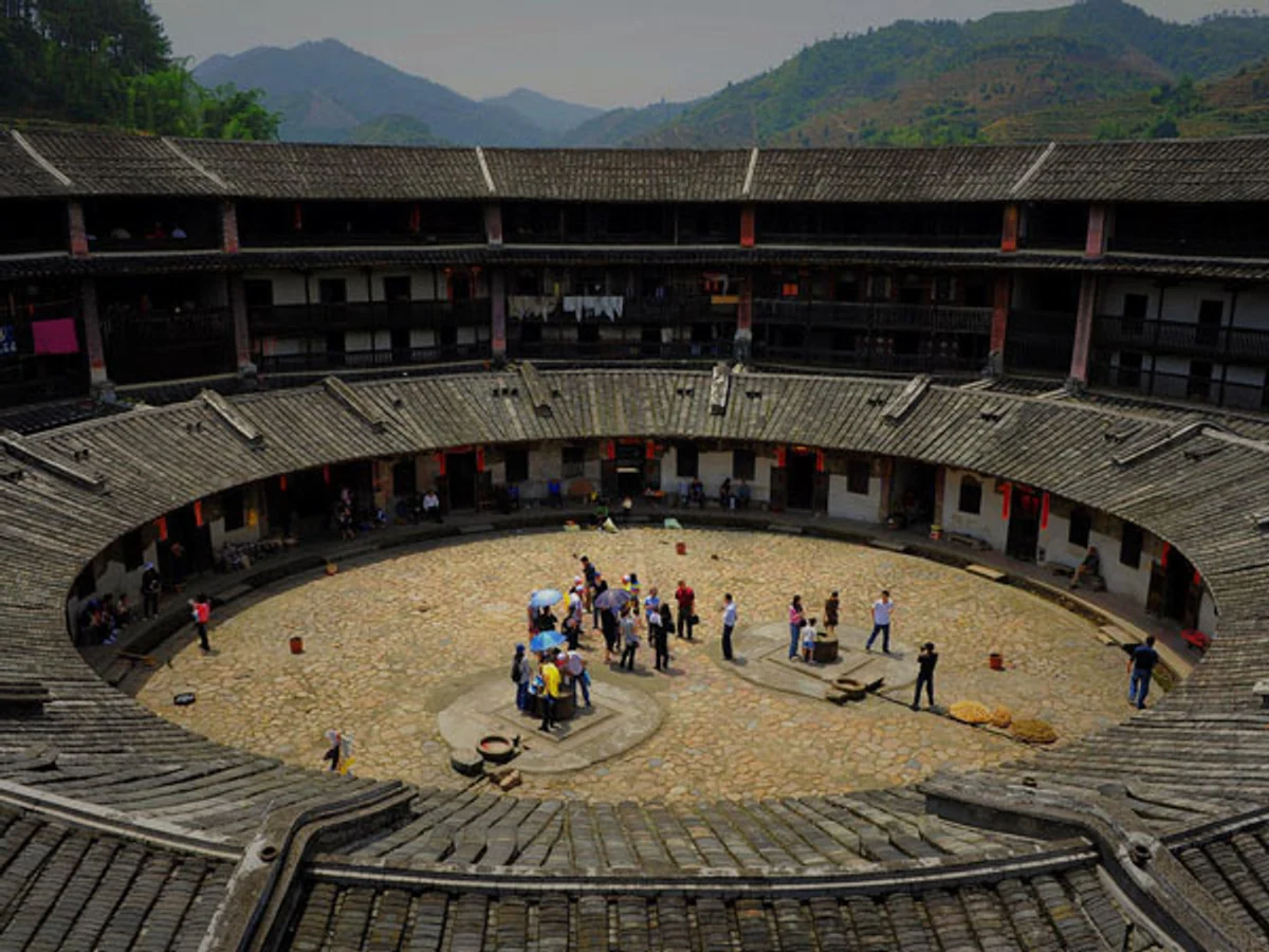 Tulou in Fujian province Tulou in Fujian province