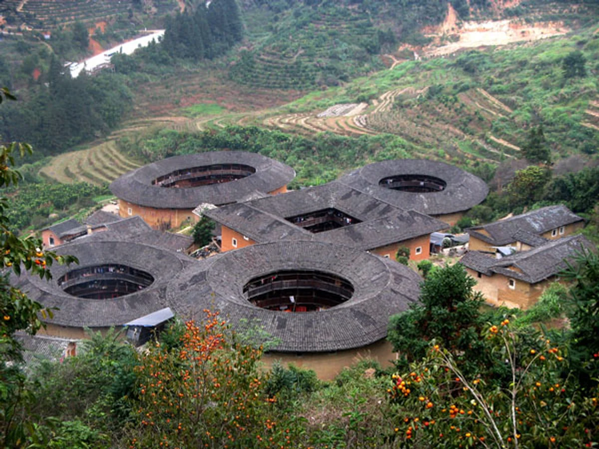 Tulou in Fujian province Tulou in Fujian province