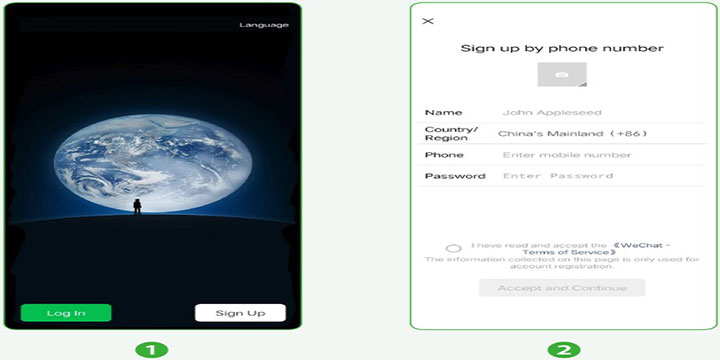 wechat pay register