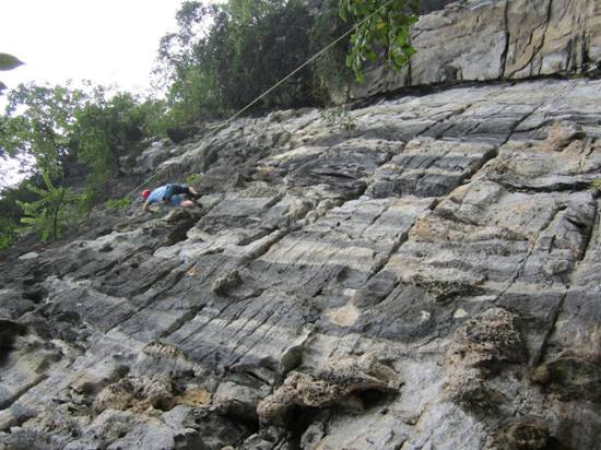 The rock climbing base in Yangshuo