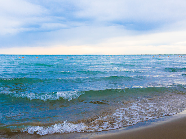 Bosten Lake shoreline in Xinjiang