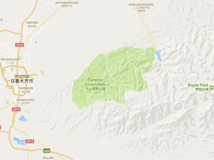 Tianshan forest park map 01