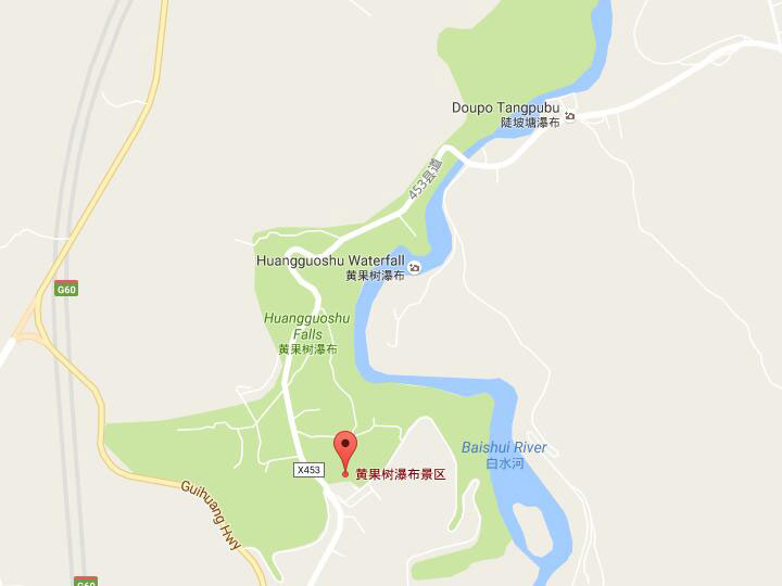 Huangguoshu waterfall map 01