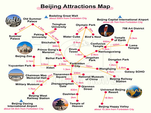 Beijing attractions map