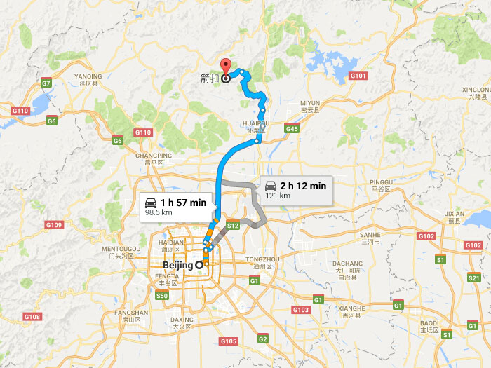 Map of jiankou great wall 01