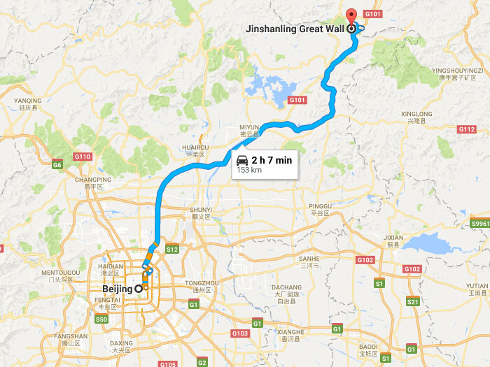 Map of jinshanling great wall 01