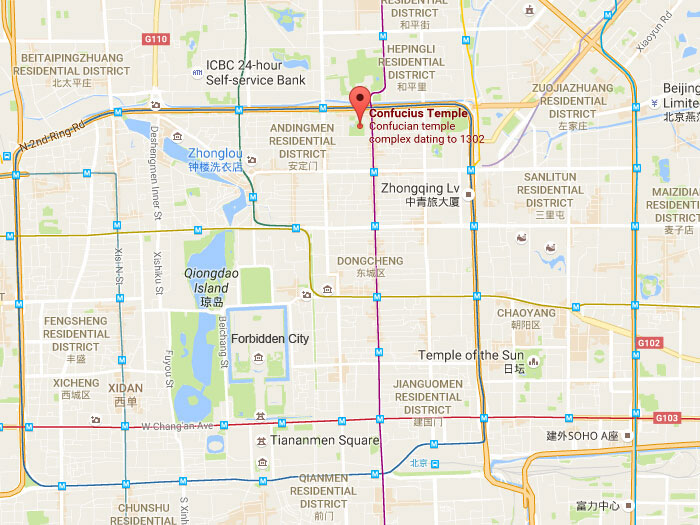 Map of temple of confucius 01