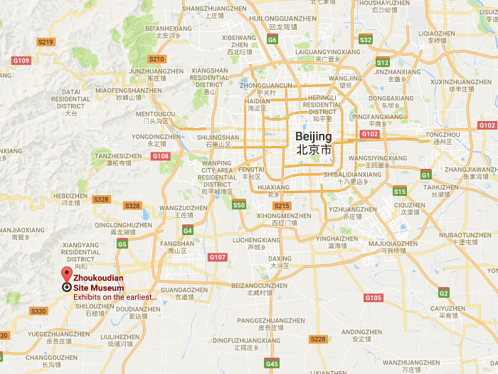 Map of zhoukoudian peking man site 01