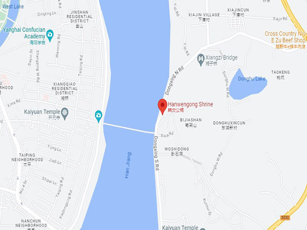 Hanwengongci shrine map