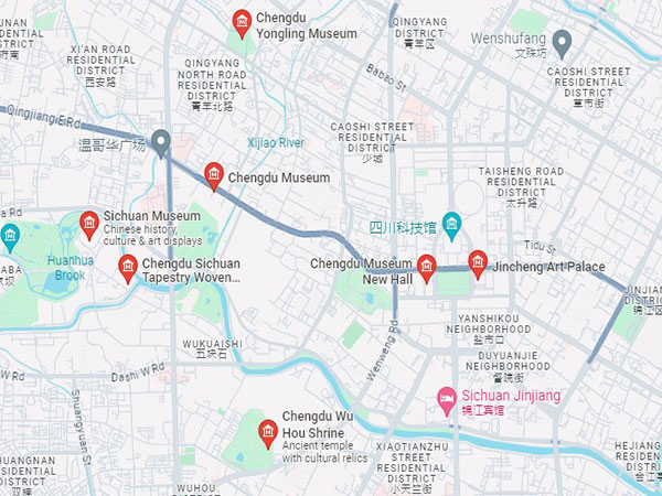 Chengdu museum map