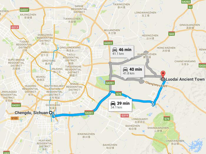 Luodai ancient town map