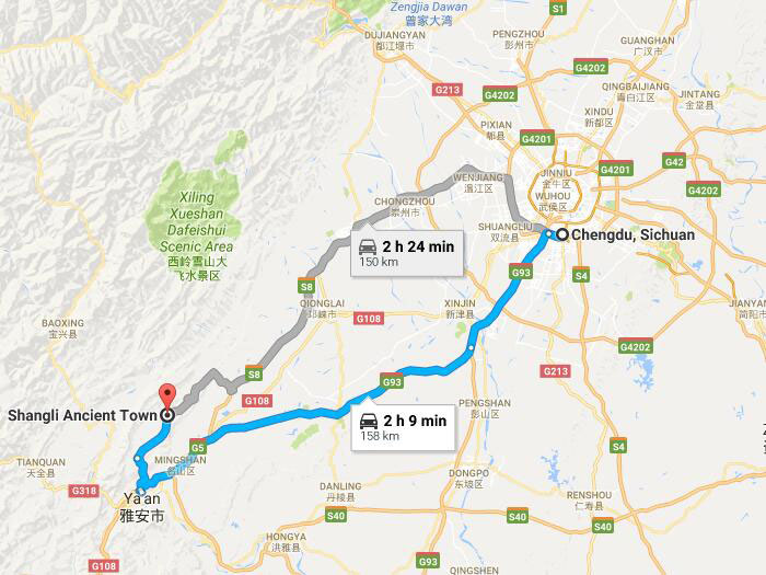 Shangli ancient town map