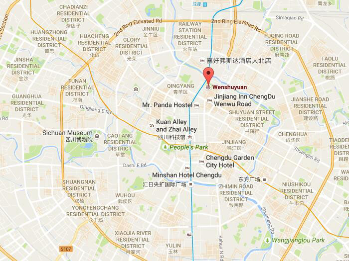 Wenshu temple map