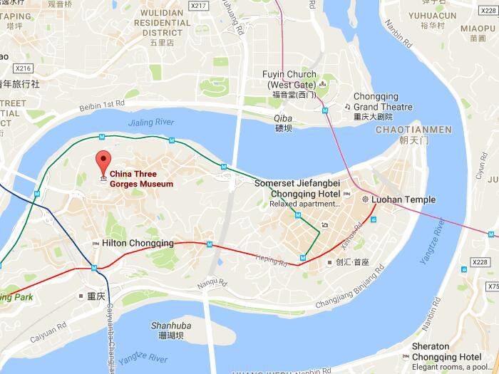 Three gorges museum map