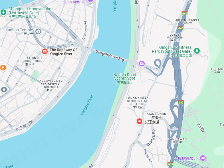 Yangtze river cableway map