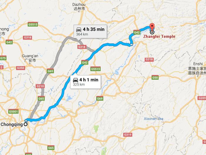 Zhang fei temple map