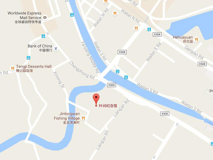 Yewen memerial hall map 01