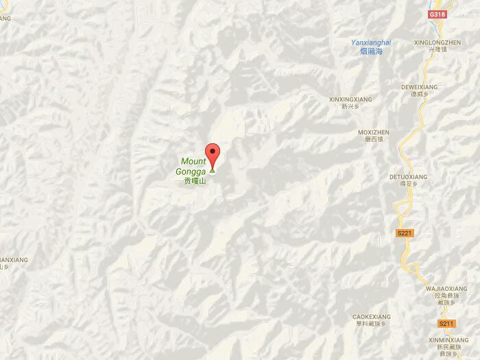 Gongga mountain map 01