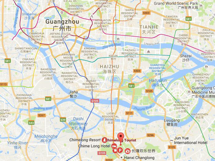 Chimelong tourist resort map