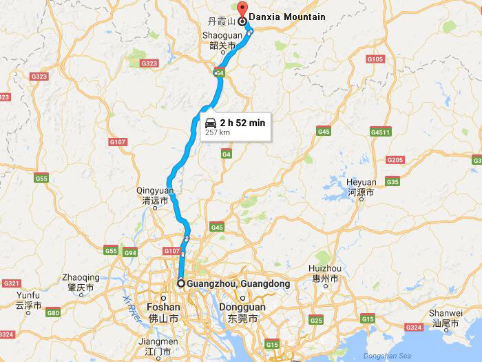 Danxia mountain map