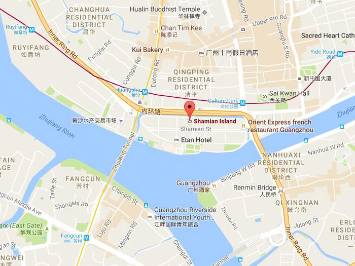Shamian island map