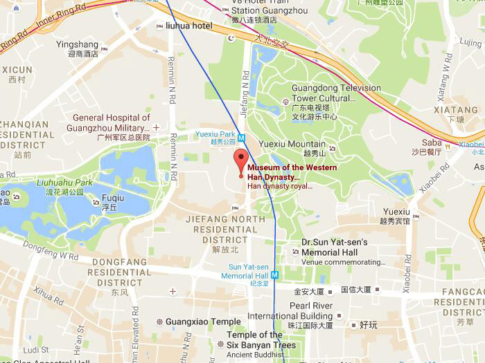 Western han nanyue king Tomb museum map